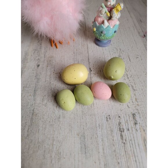 Easter chick egg bunny paint chick spring home decor figure set - Picture 2 of 7